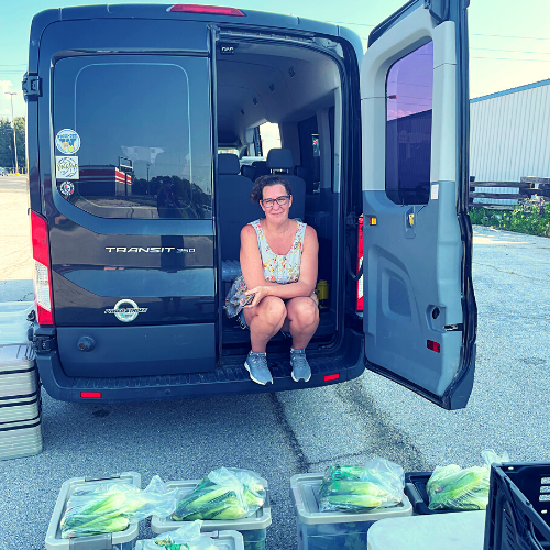 kathy in truck