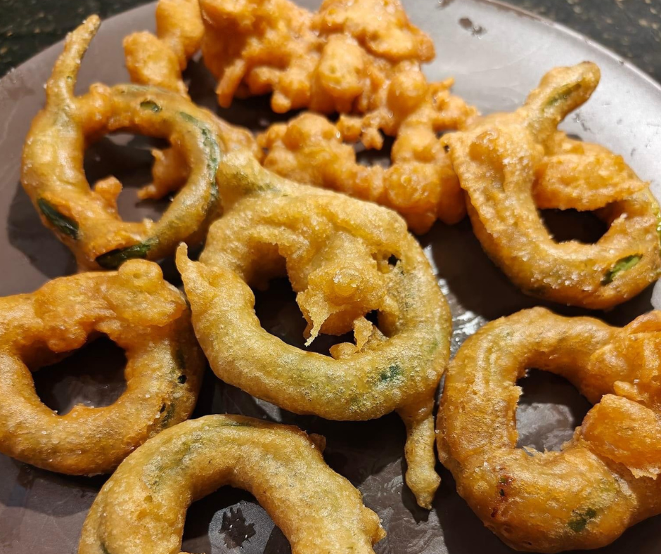 tempura garlic scapes